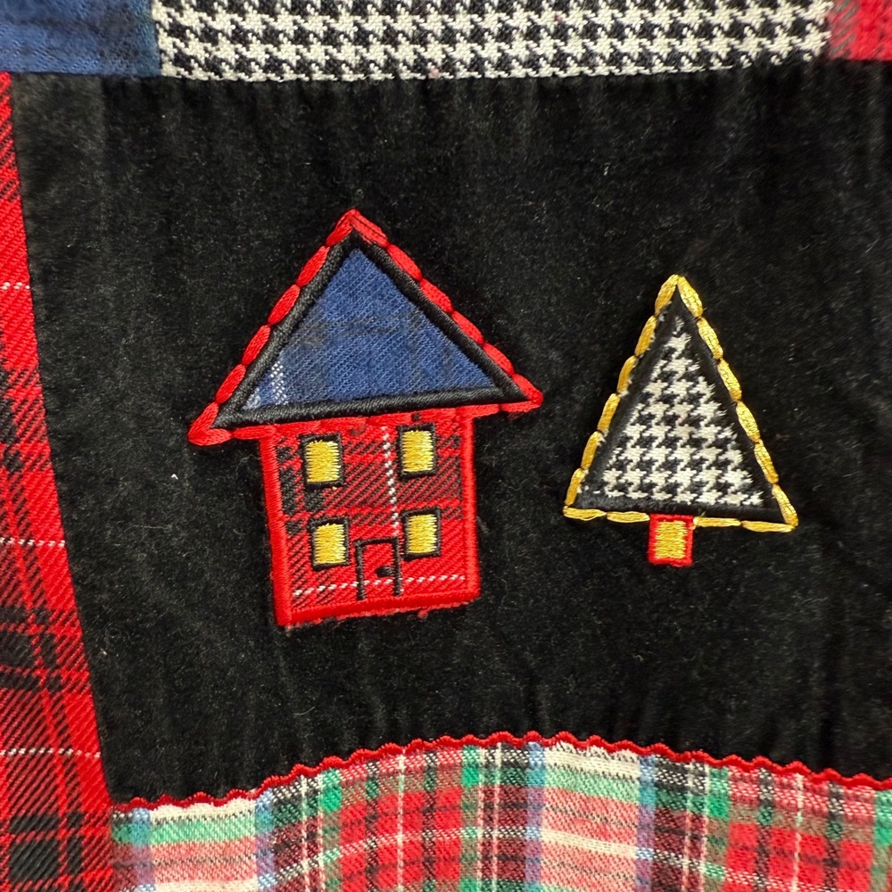 Vtg Koret Patchwork Vest L Plaid Houndstooth Cabi… - image 2